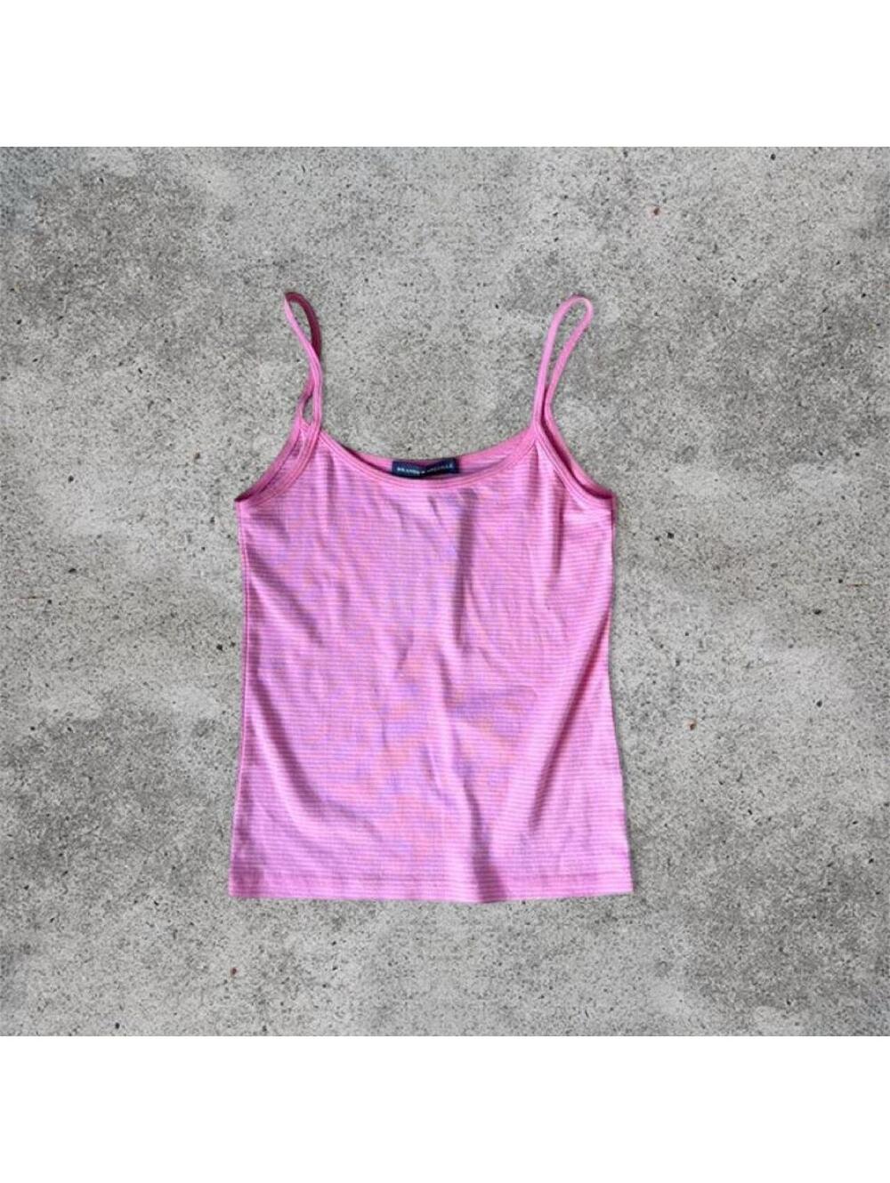 Brandy Melville pink striped cami